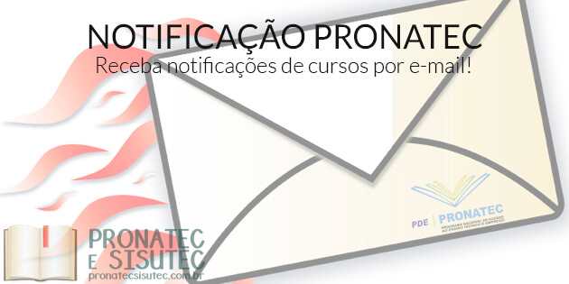 Receber cursos Pronatec por e-mail