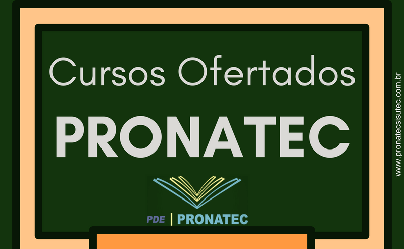 Cursos Pronatec 2019 – Cursos Oferecidos