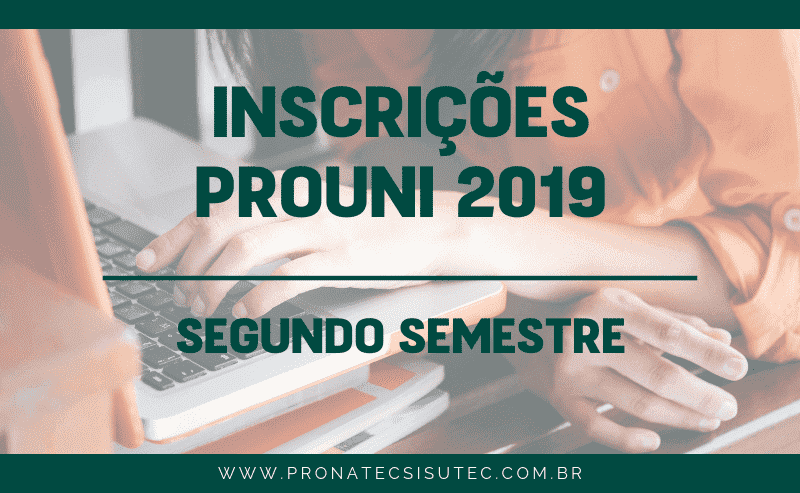 Inscrições Prouni 2019